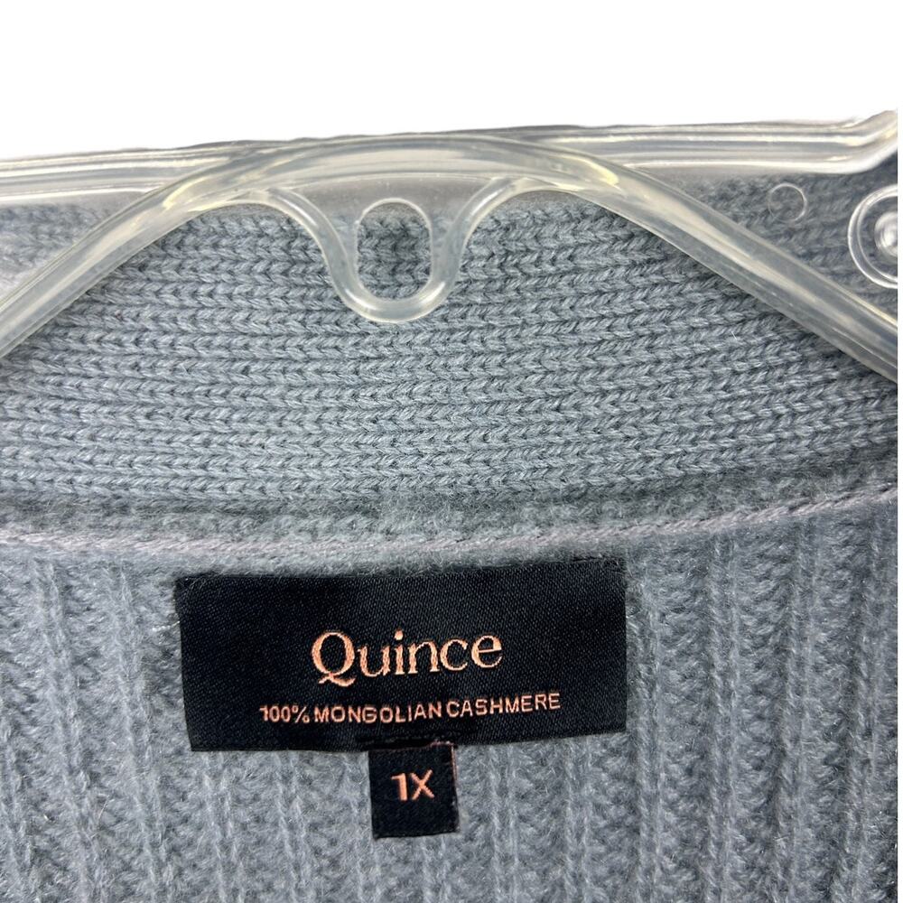 Quince Plus Size Mongolian Cashmere Oversized Boyfriend Cardigan Sweater 1X - Picture 5 of 8